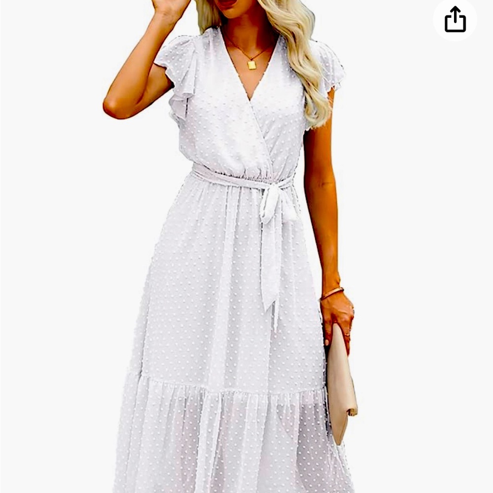 White polka dot dress
